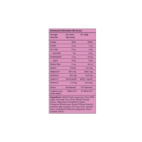 Kfibre Pro Dietary Constipation Support Prebiotics + Probiotics 160g