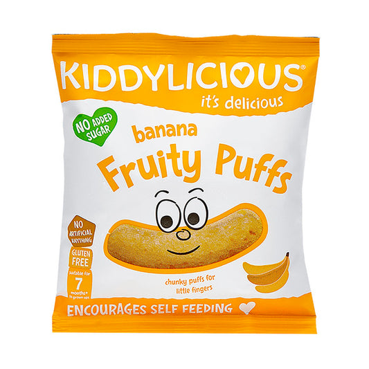 Kiddylicious Banana Fruity Puffs 7+ Months | 10g x 2 Pack