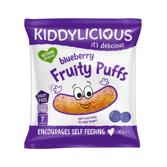 Kiddylicious Blueberry Fruity Puffs 7+ Months | 10g x 2 Pack