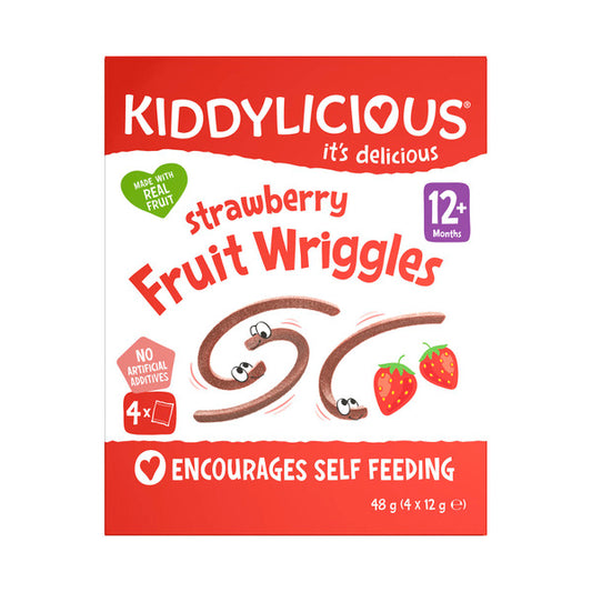 Kiddylicious Strawberry Wriggles Multipack | 48g x 2 Pack