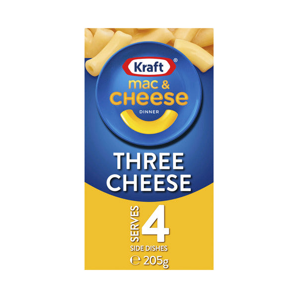 Kraft Mac And Cheese Three Cheese Pasta Macaroni Noodles | 205g