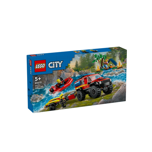 LEGO City 4x4 Fire Engine with Rescue Boat 60412