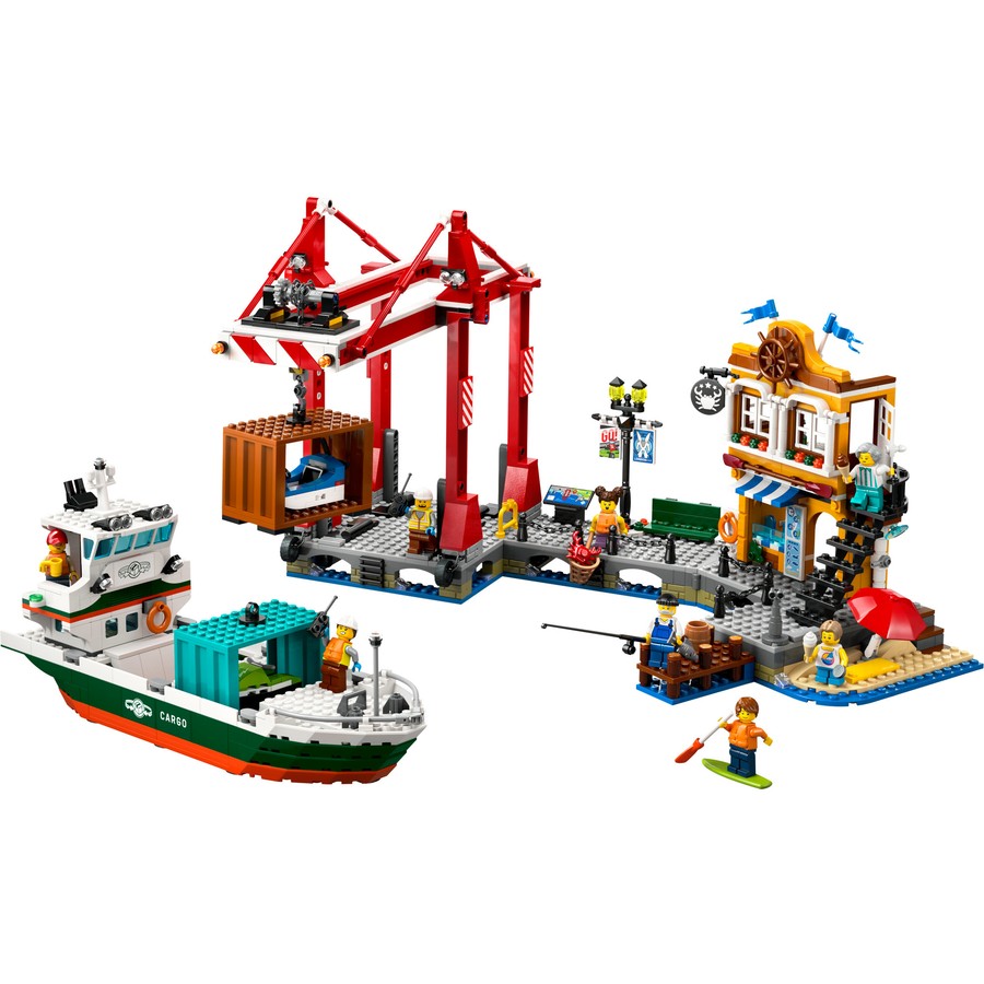 LEGO City Seaside Harbour with Cargo Ship Toy 60422