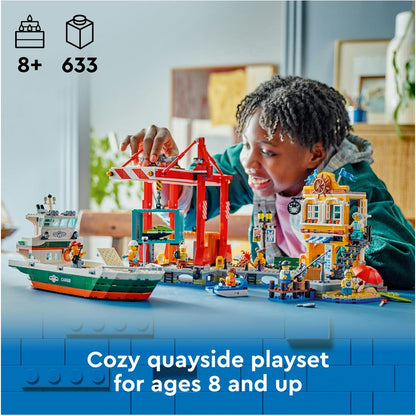 LEGO City Seaside Harbour with Cargo Ship Toy 60422