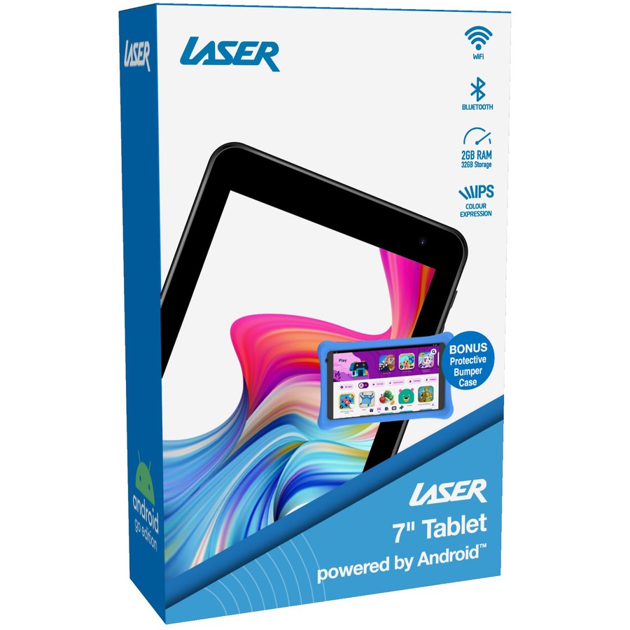 Laser IPS Tablet with Protective Blue Case