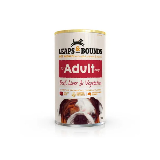 Leaps & Bounds Beef & Liver Dog Can 700gx12