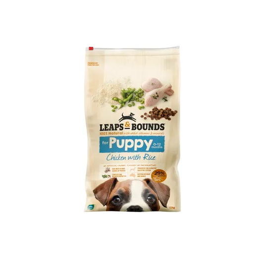 Leaps & Bounds Chicken & Rice Puppy Food 15kgx2