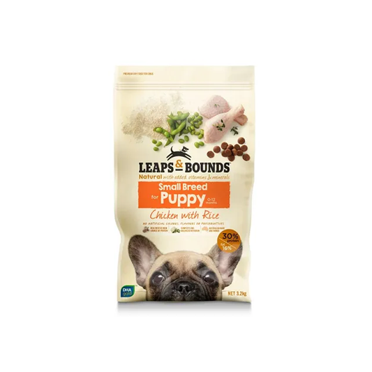 Leaps & Bounds Chicken & Rice Small Breed Puppy Food 3.2kg
