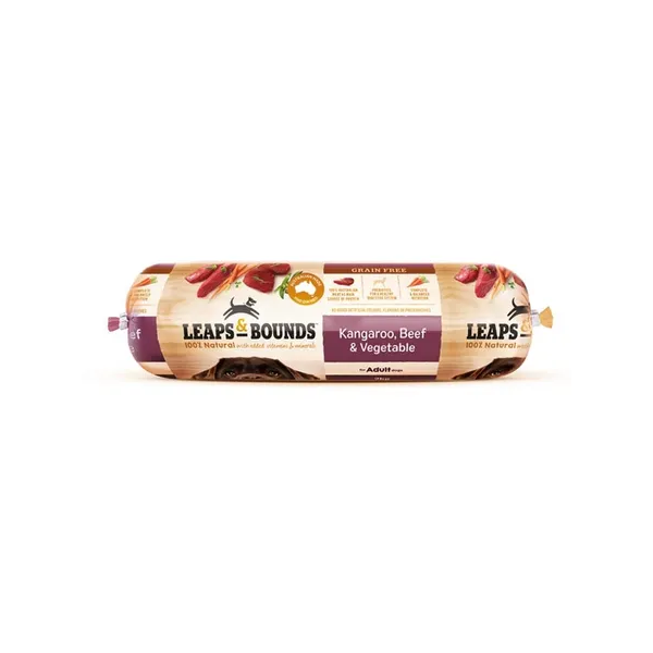 Leaps & Bounds Roo, Beef & Vegetable Adult Dog Roll 2kg