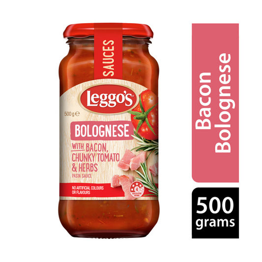 Leggo's Bolognese with Bacon Chunky Tomato & Herbs Pasta Sauce | 500g