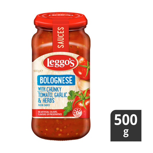 Leggo's Bolognese with Chunky Tomato Garlic & Herbs Pasta Sauce | 500g