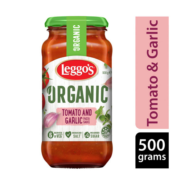 Leggo's Organic Tomato & Garlic Pasta Sauce | 500g