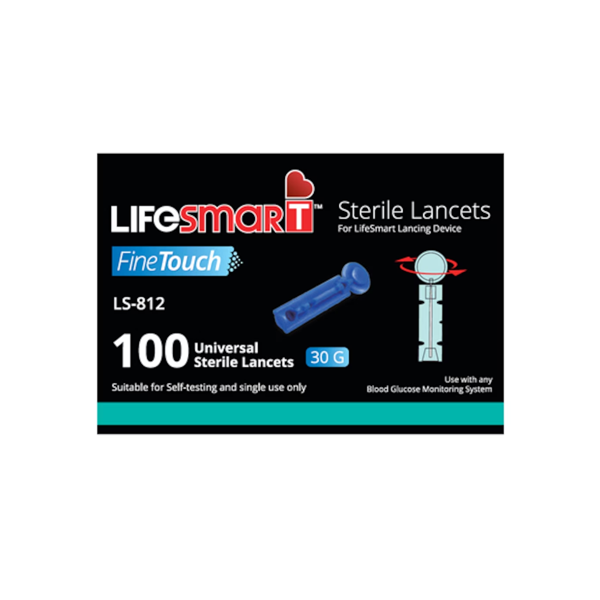 LifeSmart FineTouch Universal Sterile Lancets 100 Pack