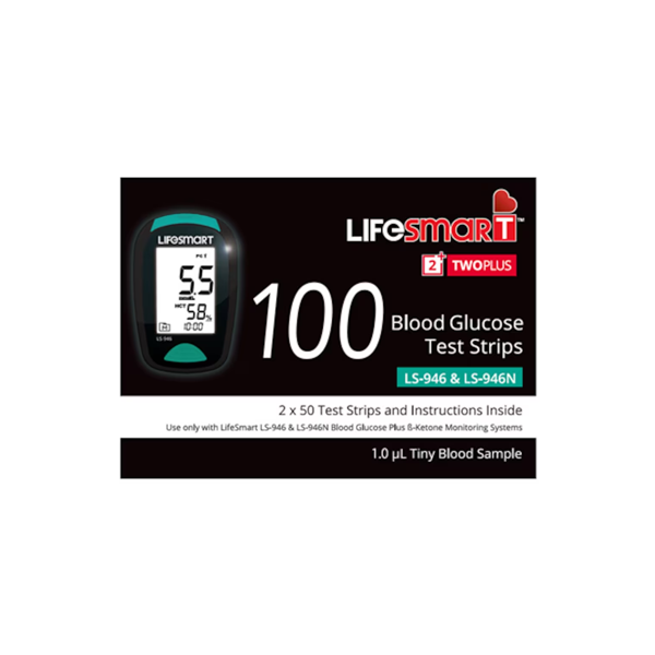 LifeSmart TwoPlus Blood Glucose Test Strips 2 x 50 Strips