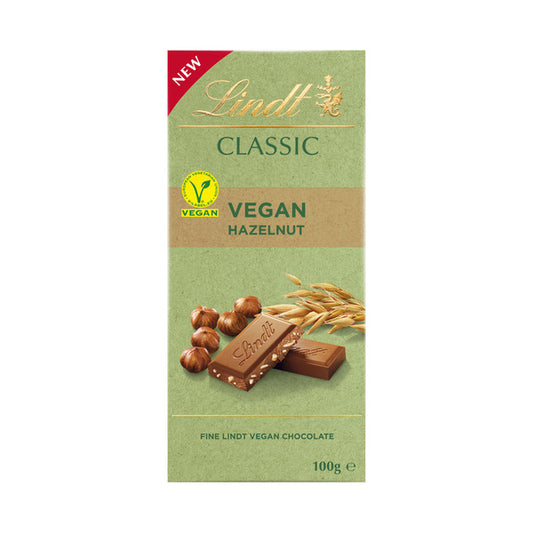 Lindt Classic Vegan Hazelnut Block Chocolate | 100g