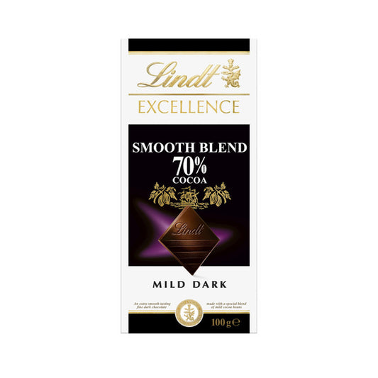 Lindt Excellence 70% Dark Smooth Chocolate Block | 100g