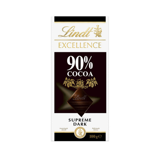 Lindt Excellence 90% Cocoa Dark Chocolate Block | 100g