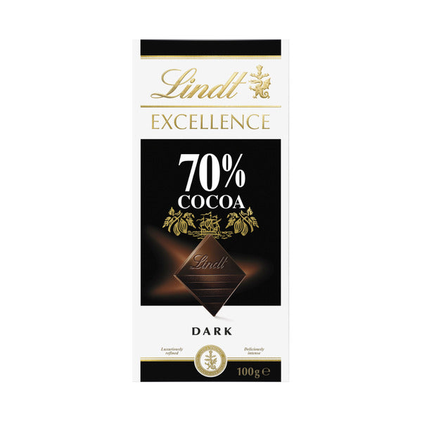 Lindt Excellence Extra Fine 70% Cocoa Dark Chocolate Block | 100g