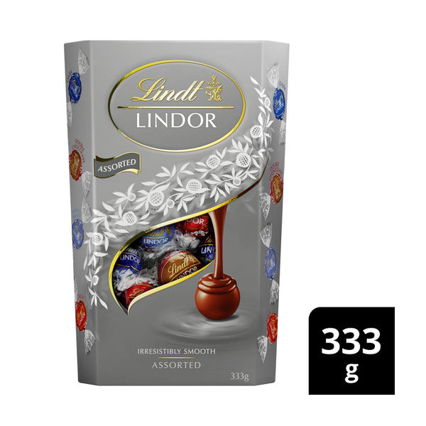 Lindt Lindor Silver Assorted Chocolate Cornet | 333g