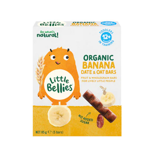 Little Bellies Organic Banana Date & Oat Bars | 85g x 2 Pack