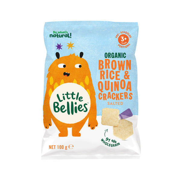 Little Bellies Organic Brown Rice & Quinoa Crackers Lightly Salted 3+ Years | 100g