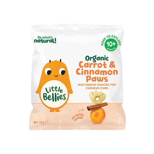 Little Bellies Organic Carrot & Cinnamon Paws 10+ Months | 12g x 2 Pack