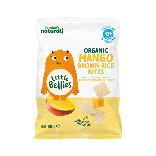Little Bellies Organic Mango Brown Rice Bites 12+ Months | 100g x 2 Pack