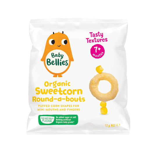 Little Bellies Organic Sweet Corn Round-A-Bouts | 12g x 2 Pack
