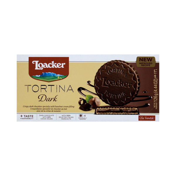 Loacker Gran Pasticceria Tortina Biscuit Dark Chocolate | 126g