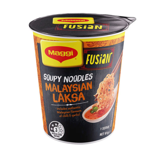 Maggi Fusian Instant Cup Noodles Malaysian Laksa 5 Pack | 61g