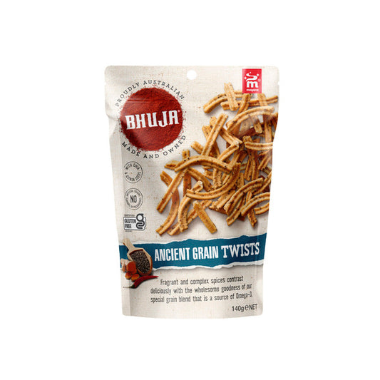 Majans Bhuja Gluten Free Ancient Grain Twists With Chia And Quinoa | 140g