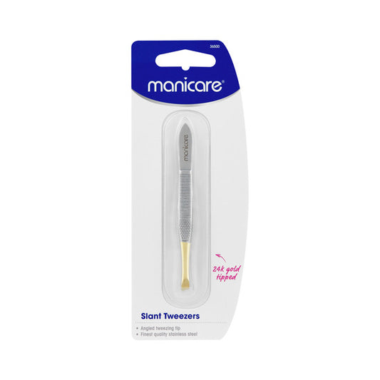 Manicare Gold Tip Slant Tweezer  1 pack