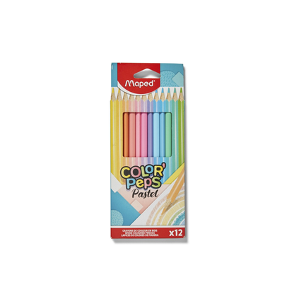 Maped Colouring In Pencils 12 Pack - Pastel