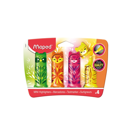 Maped Mini Cute Highlighters 4 Pack