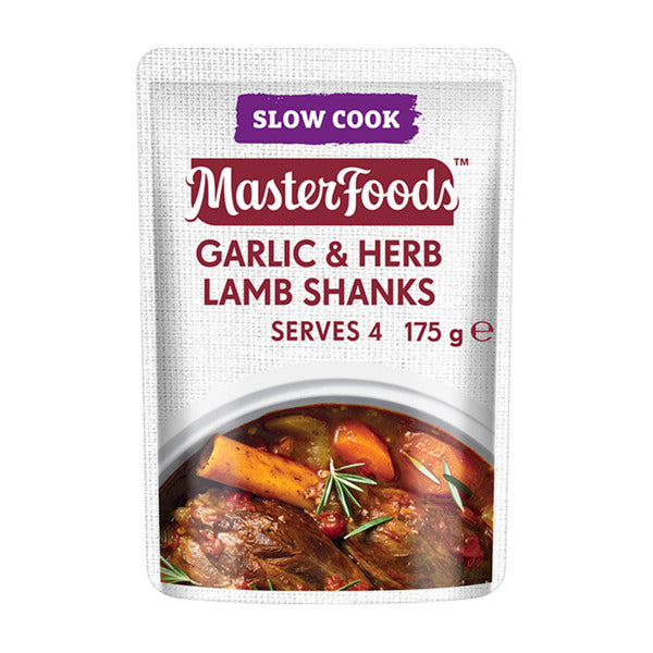 MasterFoods Slow Cooker Garlic & Herb Lamb Shanks Recipe Base | 175g