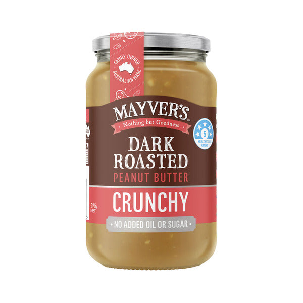 Mayver's Crunchy Dark Roast Natural Peanut Butter | 375g