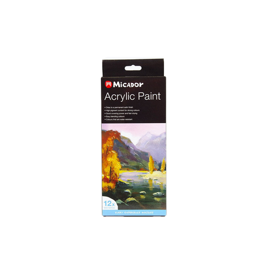 Micador Acrylic Paint Set 12 Pack