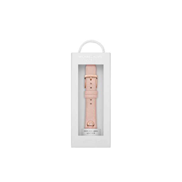 Michael Kors Women's Logo Charm Blush Leather Band for Apple Watch 38mm/40mm/41mm