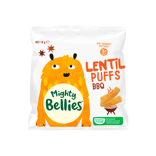 Mighty Bellies Lentil Puffs BBQ Flavoured | 10g x 2 Pack