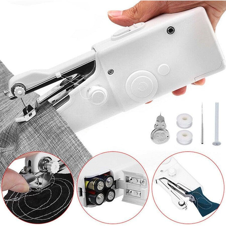 Mini Cordless Sewing Machine Portable Handheld Hand Held Stitch Machines Clothes