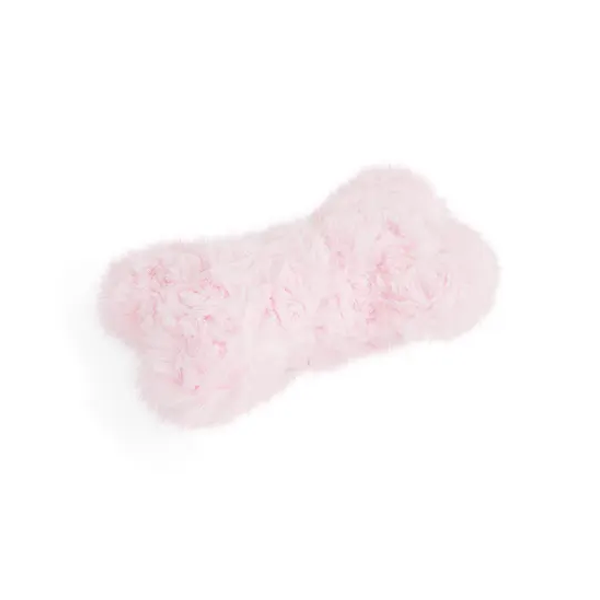 Mix Or Match 12 Curly Plush Bone Dog Toy Pink