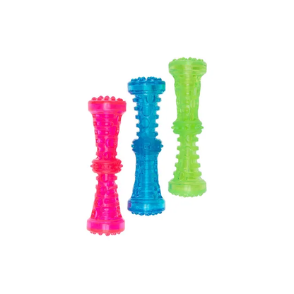 Mix Or Match 12 TPR Dumbell Dog Toy Assorted