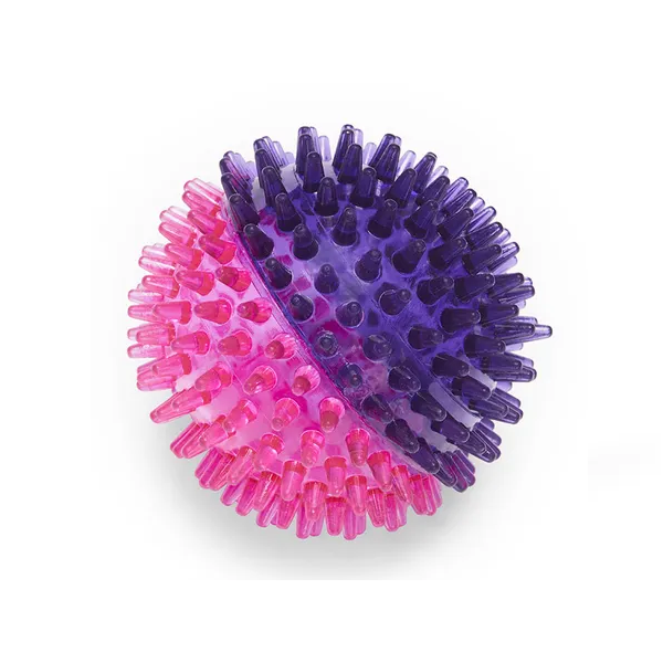 Mix Or Match 12 TPR Spiky Ball Two Tone Dog Toy Assorted