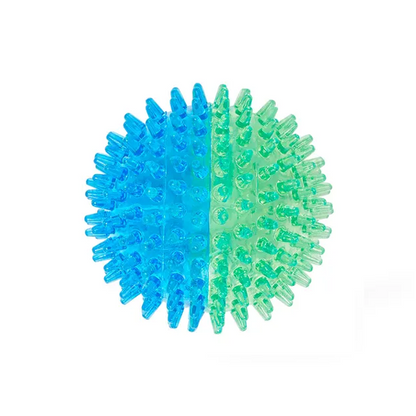 Mix Or Match 12 TPR Spiky Ball Two Tone Dog Toy Assorted