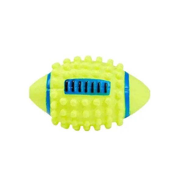 Mix Or Match 12 Vinyl Spiky Football Dog Toy Yellow