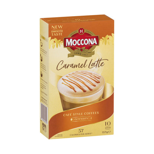 Moccona Cafe Classics Caramel Latte Sachets | 10 pack