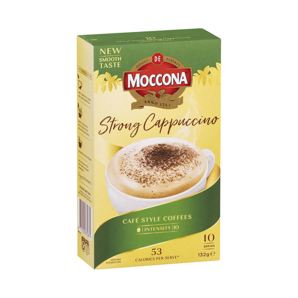 Moccona Cafe Classics Strong Cappuccino Sachets | 10 pack