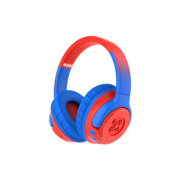 Moki Mixi Kids Volume Limited Wireless Headphones (Blue/Red)
