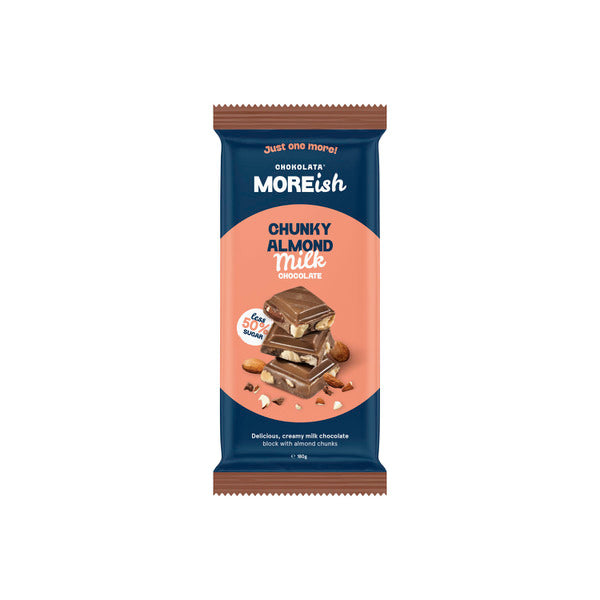 Moreish Chunky Almond Milk Chocolate | 180g