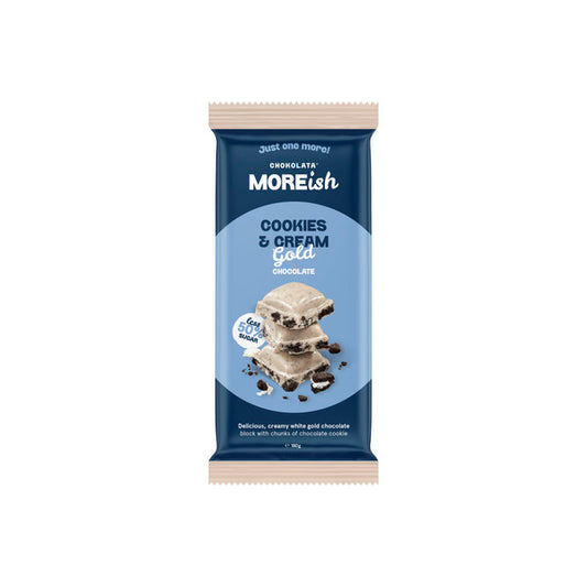 Moreish Cookies and Cream Gold Chocolate | 180g